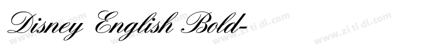Disney English Bold字体转换